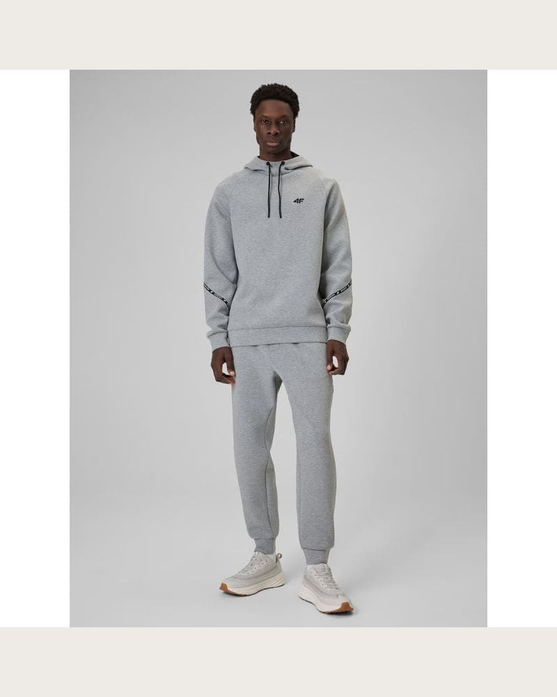 Pánska mikina s kapucňou 4F SWEATSHIRT M2238-27M-COLD LIGHT GREY MELANGE – fotka 5