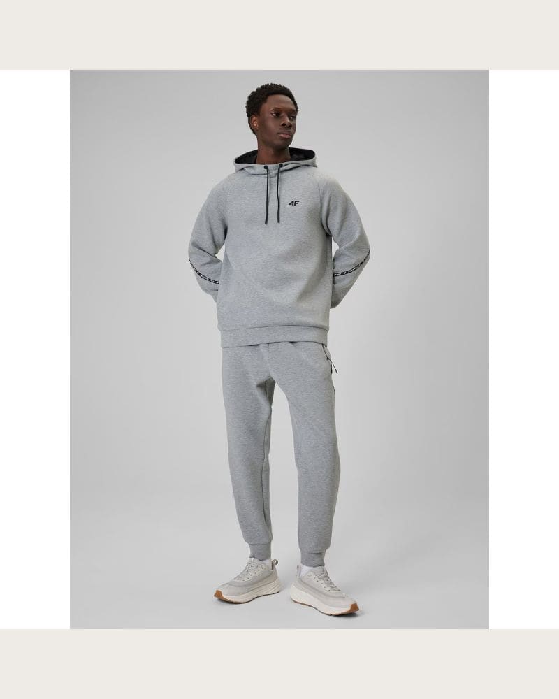 Pánska mikina s kapucňou 4F SWEATSHIRT M2238-27M-COLD LIGHT GREY MELANGE – fotka 6