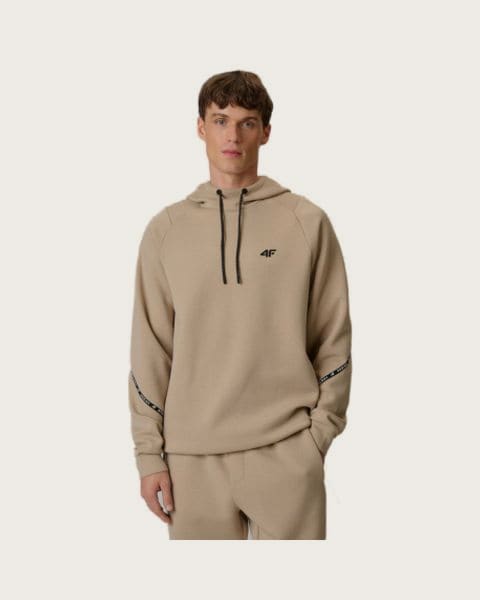 Pánska mikina s kapucňou 4F SWEATSHIRT M2238-83S-BEIGE
