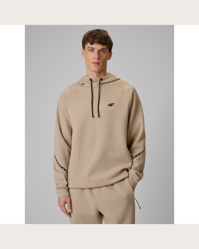 Pánska mikina s kapucňou 4F SWEATSHIRT M2238-83S-BEIGE – fotka 2