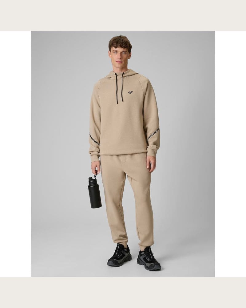 Pánska mikina s kapucňou 4F SWEATSHIRT M2238-83S-BEIGE – fotka 5
