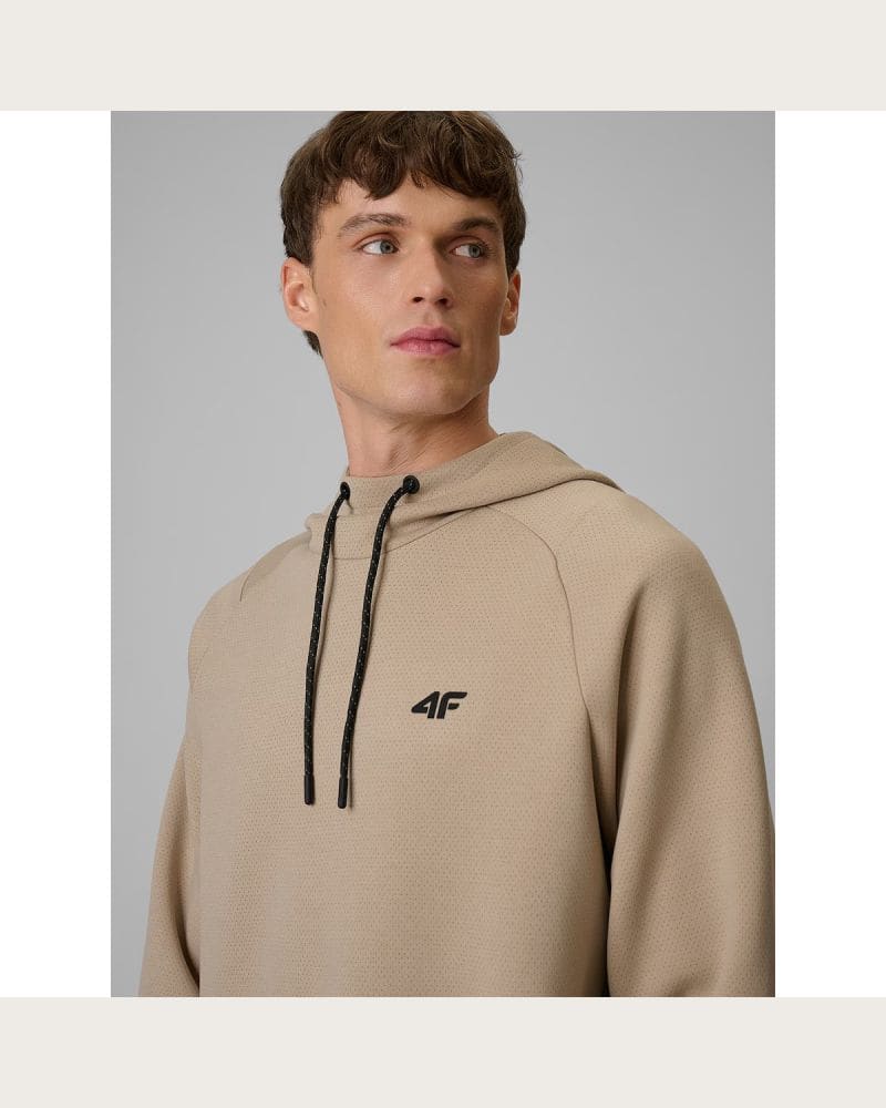 Pánska mikina s kapucňou 4F SWEATSHIRT M2238-83S-BEIGE – fotka 7