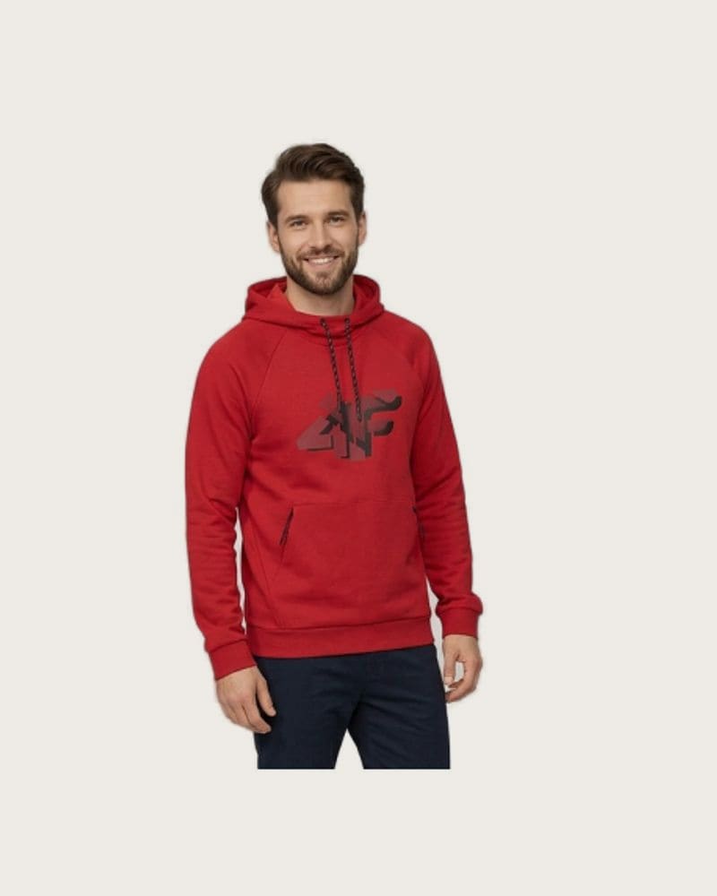 Pánska mikina s kapucňou 4F SWEATSHIRT M2241-62S-RED