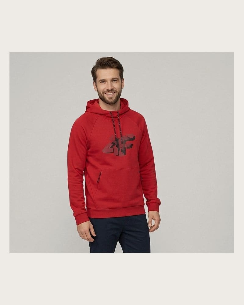 Pánska mikina s kapucňou 4F SWEATSHIRT M2241-62S-RED – fotka 2