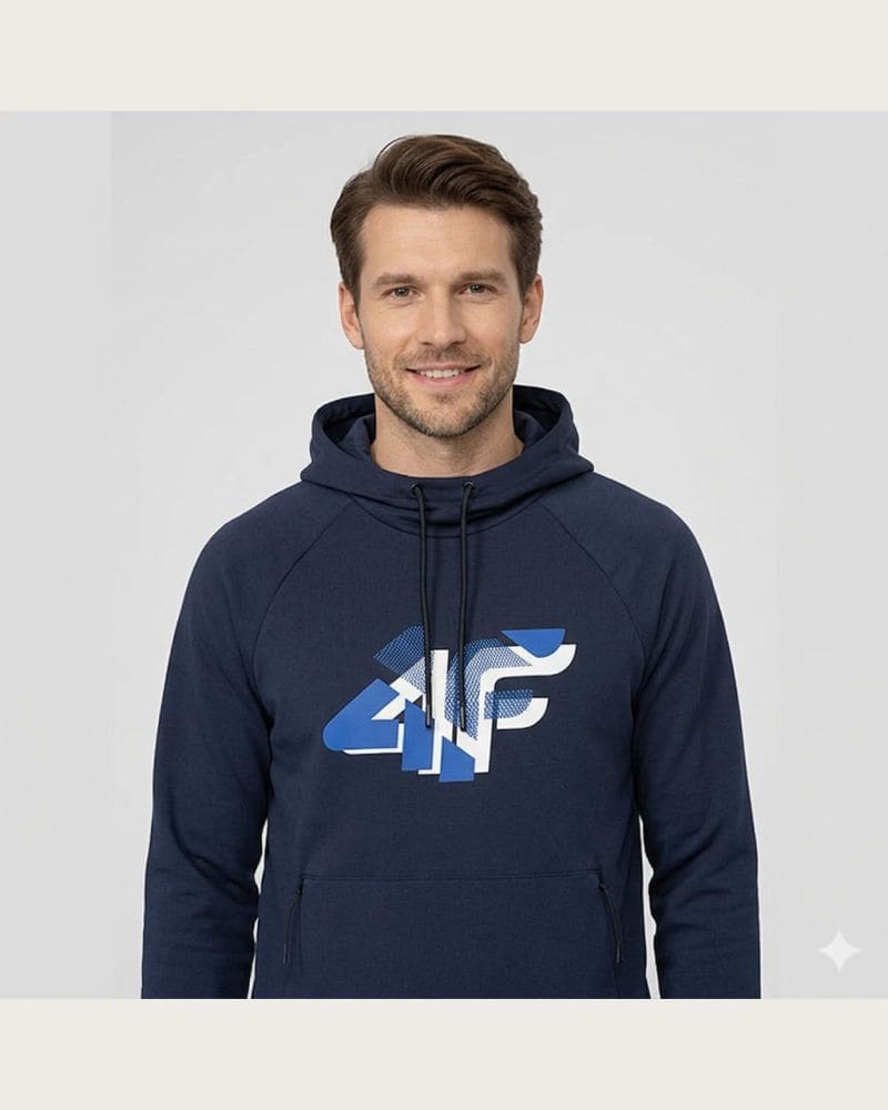 Pánska mikina s kapucňou 4F SWEATSHIRT M2241-31S-NAVY – fotka 2