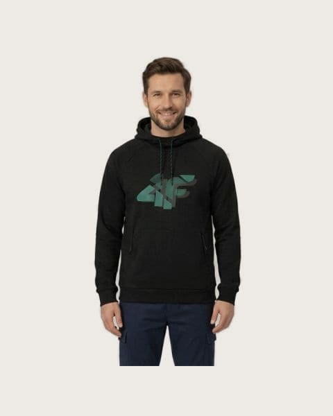 Pánska mikina s kapucňou 4F SWEATSHIRT M2241-20S-DEEP BLACK