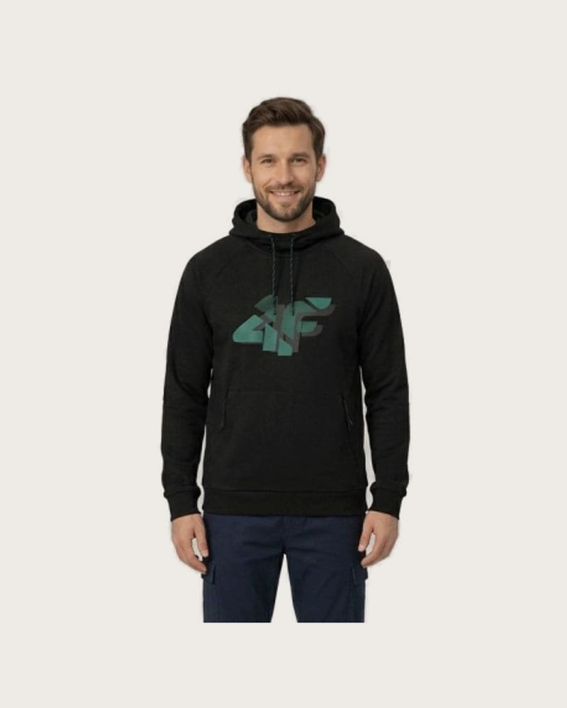 Pánska mikina s kapucňou 4F SWEATSHIRT M2241-20S-DEEP BLACK