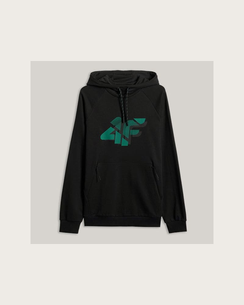 Pánska mikina s kapucňou 4F SWEATSHIRT M2241-20S-DEEP BLACK – fotka 3