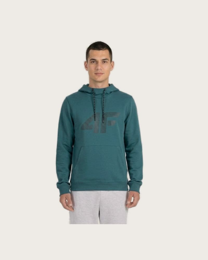 Pánska mikina s kapucňou 4F SWEATSHIRT M2133-46S-TEAL
