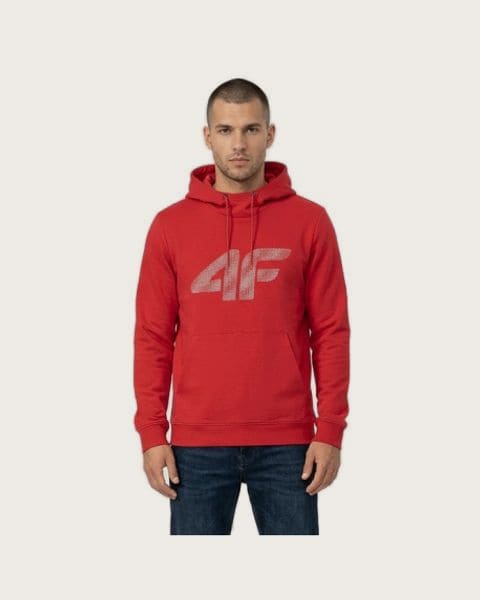 Pánska mikina s kapucňou 4F SWEATSHIRT M2133-62S-RED