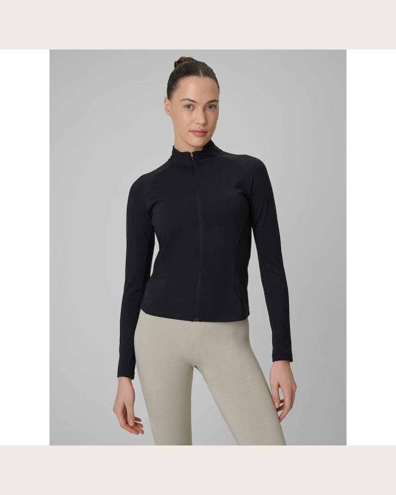 Dámska tréningová mikina so zipsom 4F SWEATSHIRT FNK F0850-20S-DEEP BLACK – fotka 2
