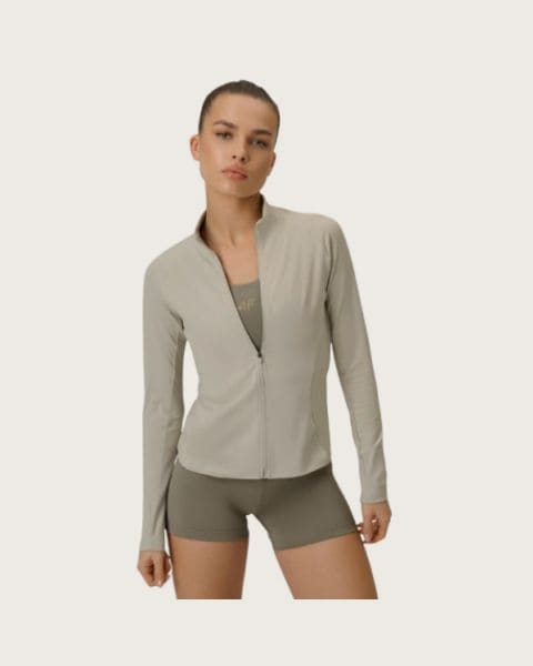 Dámska tréningová mikina so zipsom 4F SWEATSHIRT FNK F0850-12S-CREME