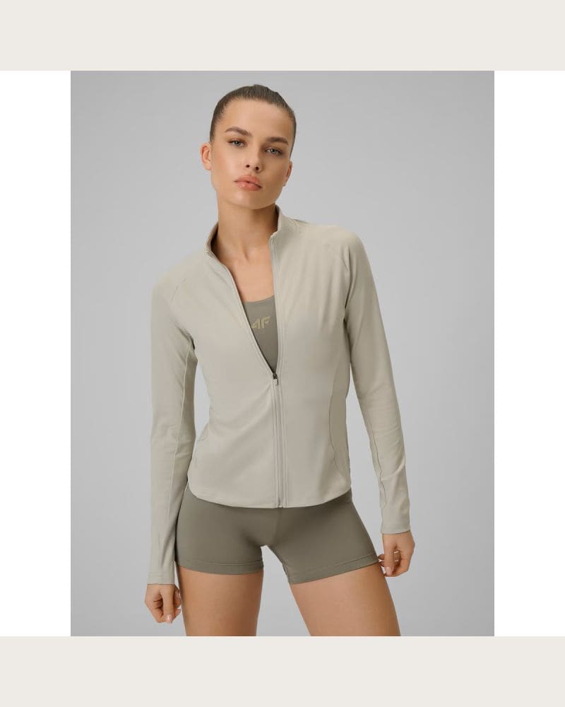 Dámska tréningová mikina so zipsom 4F SWEATSHIRT FNK F0850-12S-CREME – fotka 2