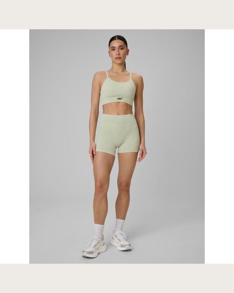 Dámske tréningové kraťasy 4F SHORT TIGHTS FNK F072-42A LIGHT GREEN ALLOVER – fotka 3