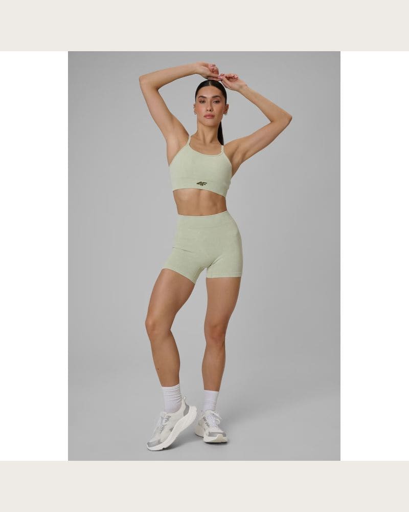 Dámske tréningové kraťasy 4F SHORT TIGHTS FNK F072-42A LIGHT GREEN ALLOVER – fotka 4