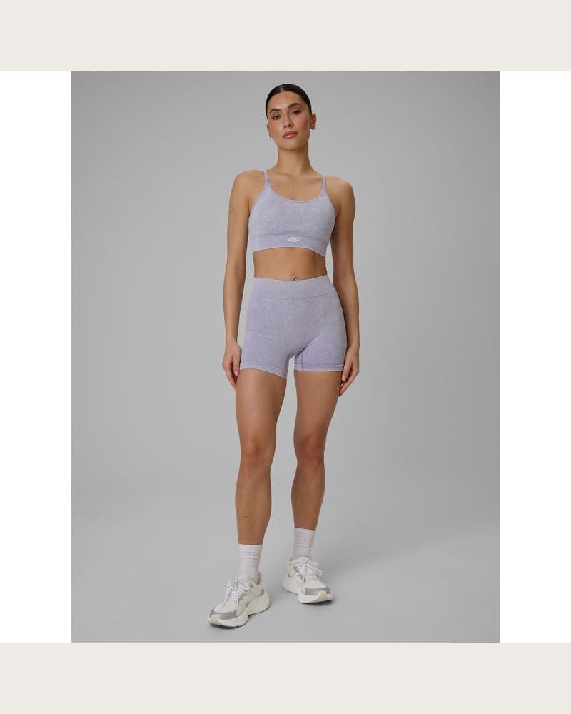 Dámske tréningové kraťasy 4F SHORT TIGHTS FNK F072-51A-VIOLET ALLOVER – fotka 3