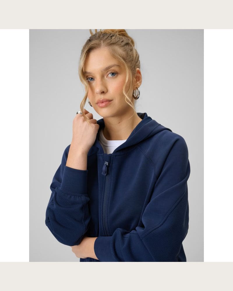 Dámska mikina so zipsom 4F SWEATSHIRT F2178-31S-NAVY – fotka 7
