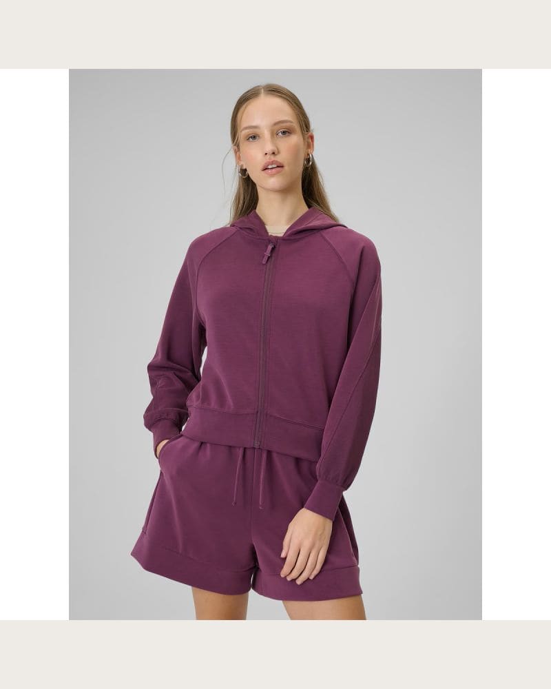 Dámska mikina so zipsom 4F SWEATSHIRT F2178-60S-BURGUNDY – fotka 3