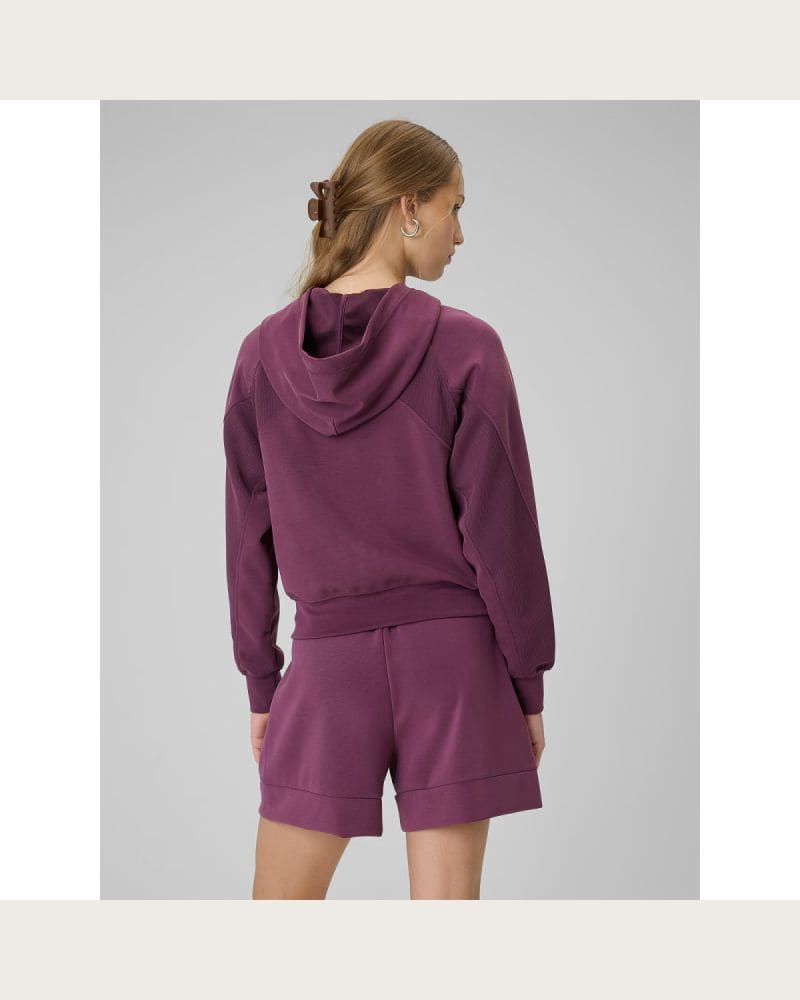 Dámska mikina so zipsom 4F SWEATSHIRT F2178-60S-BURGUNDY – fotka 5