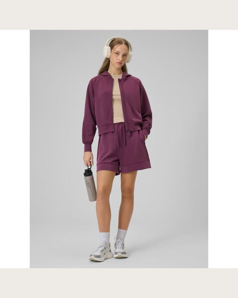 Dámska mikina so zipsom 4F SWEATSHIRT F2178-60S-BURGUNDY – fotka 7