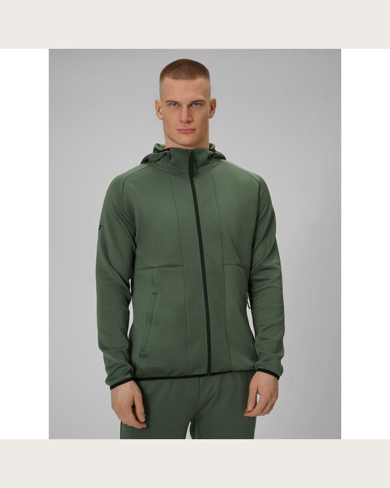Pánska bežecká mikina 4F SWEATSHIRT FNK M627-43S-KHAKI – fotka 2