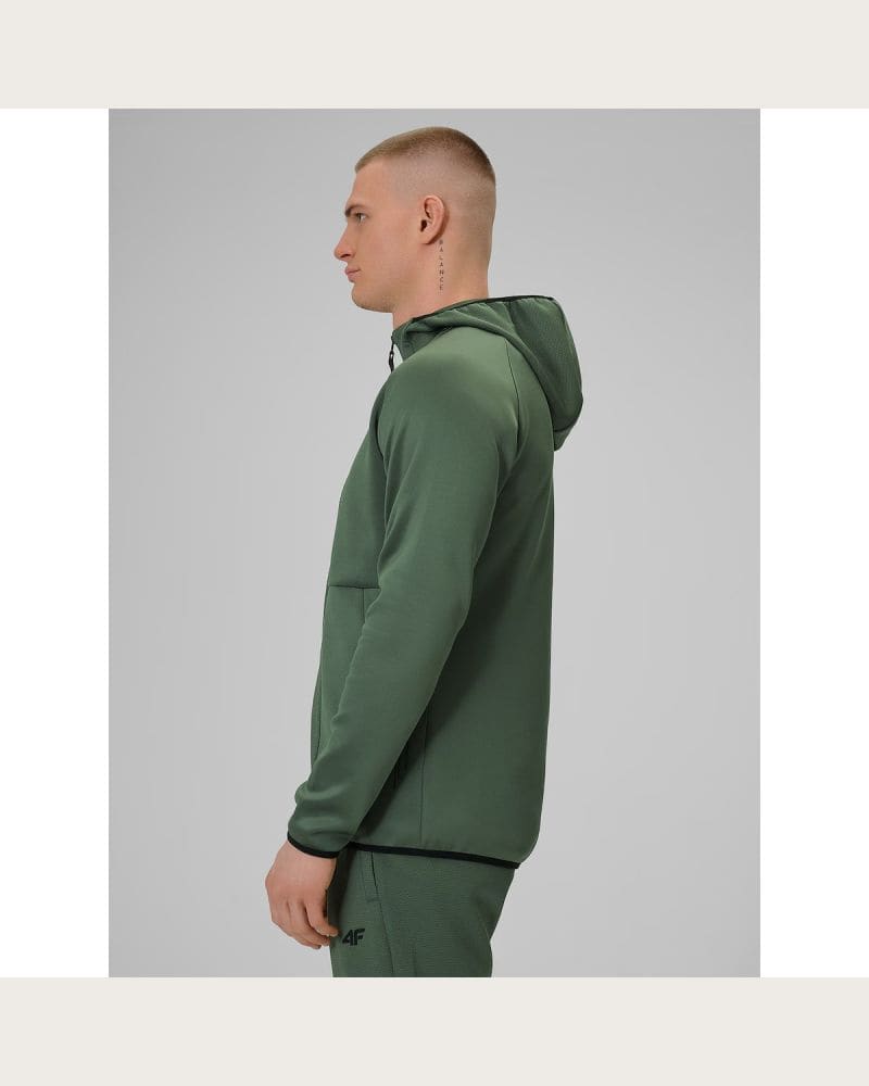 Pánska bežecká mikina 4F SWEATSHIRT FNK M627-43S-KHAKI – fotka 3