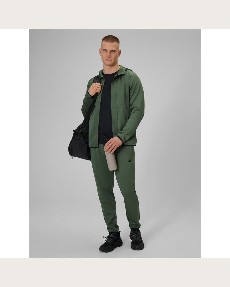 Pánska bežecká mikina 4F SWEATSHIRT FNK M627-43S-KHAKI – fotka 6