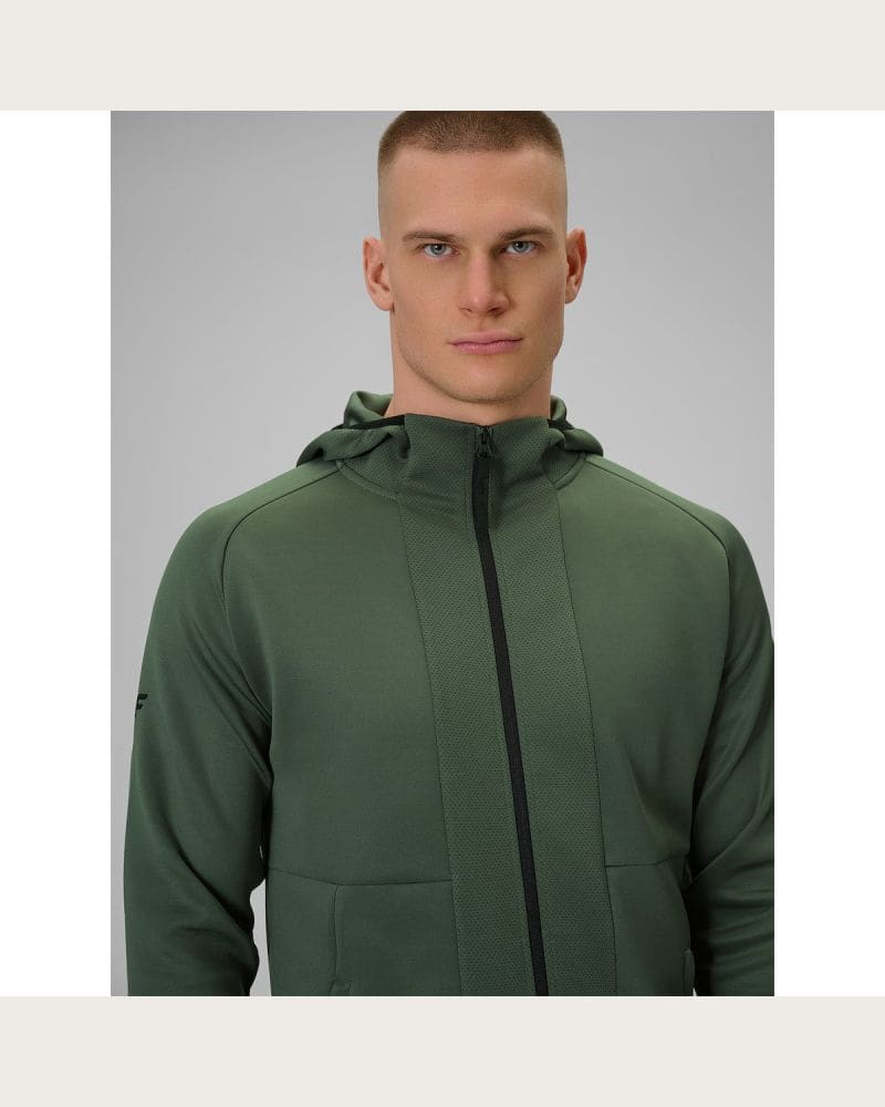 Pánska bežecká mikina 4F SWEATSHIRT FNK M627-43S-KHAKI – fotka 7
