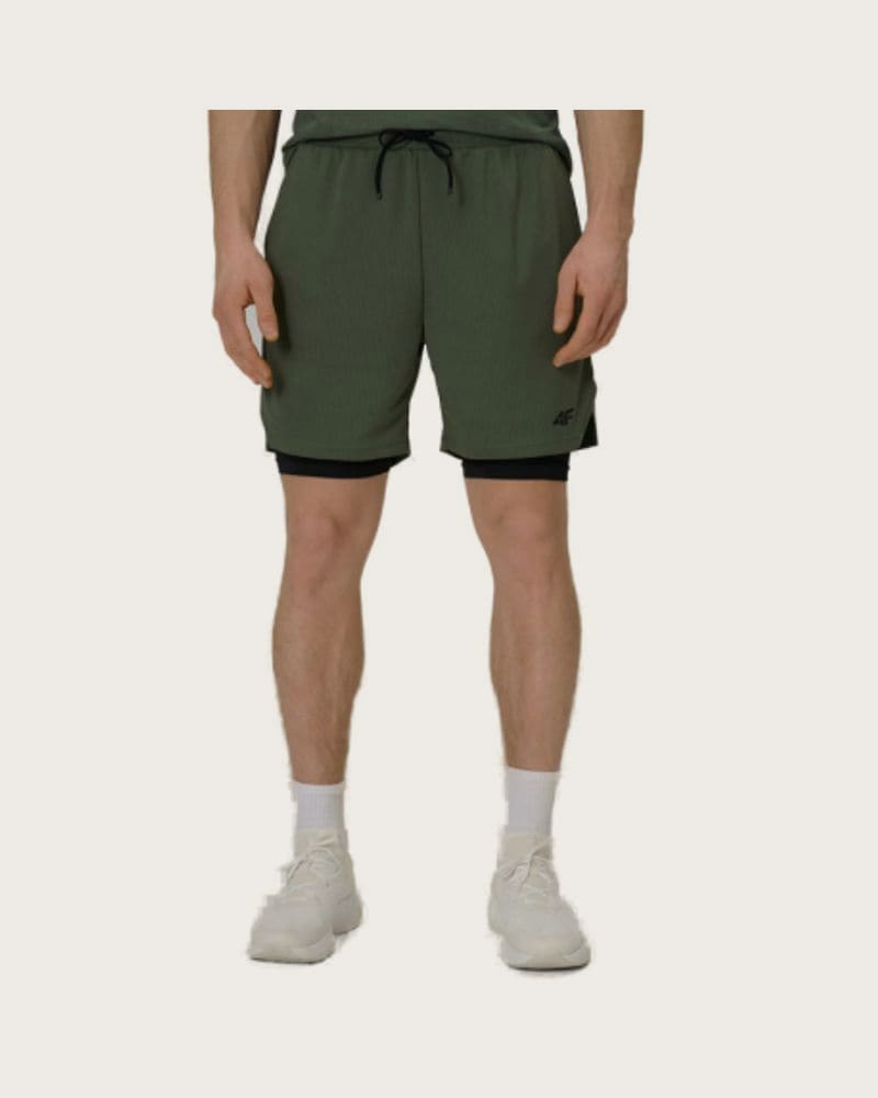 Pánske tréningové kraťasy 4F SHORTS FNK M1259-43S-KHAKI