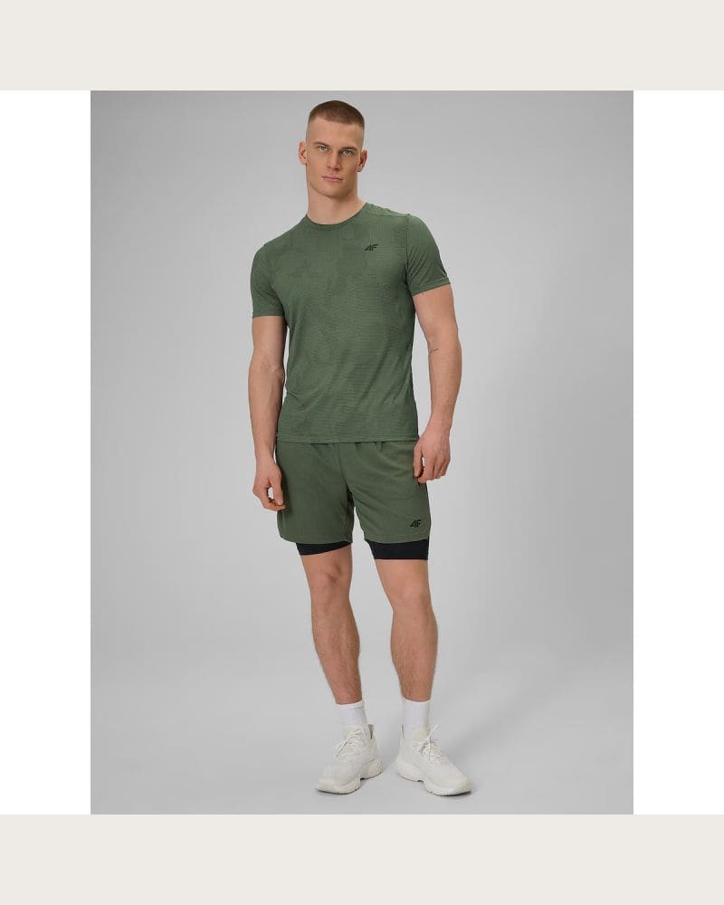 Pánske tréningové kraťasy 4F SHORTS FNK M1259-43S-KHAKI – fotka 3