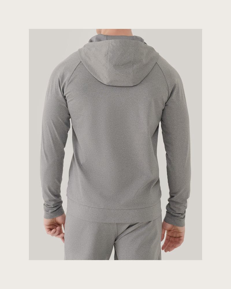 Pánska tréningová mikina so zipsom 4F SWEATSHIRT FNK M631-25M-GREY MELANGE – fotka 3