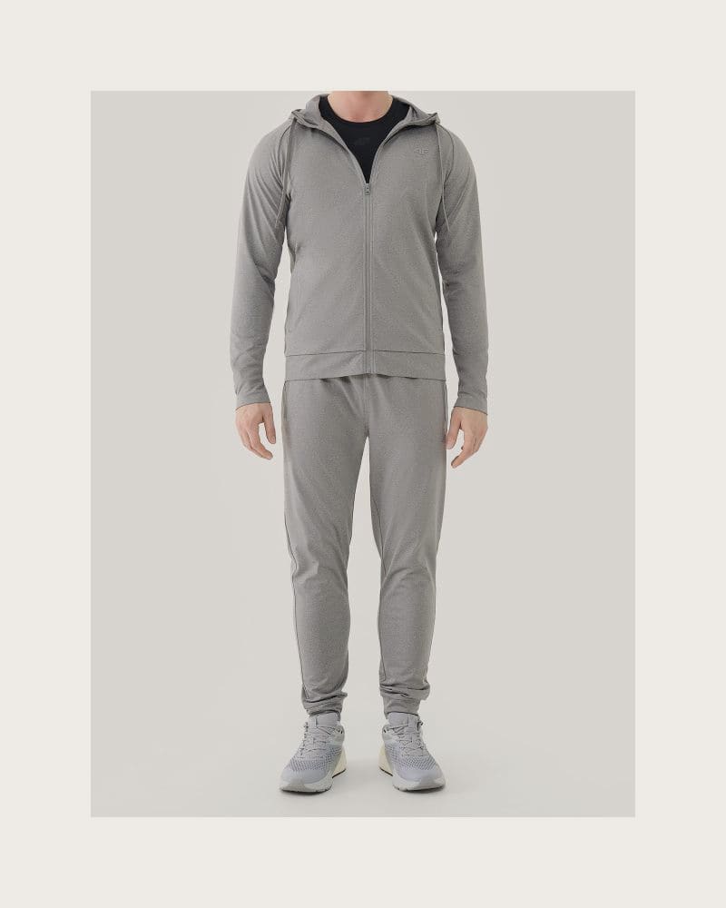 Pánska tréningová mikina so zipsom 4F SWEATSHIRT FNK M631-25M-GREY MELANGE – fotka 4