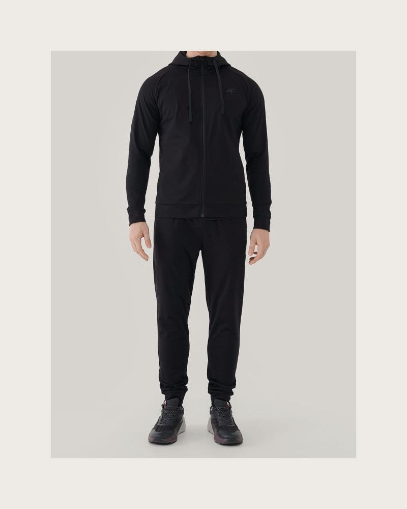 Pánska tréningová mikina so zipsom 4F SWEATSHIRT FNK M631-20S-DEEP BLACK – fotka 4