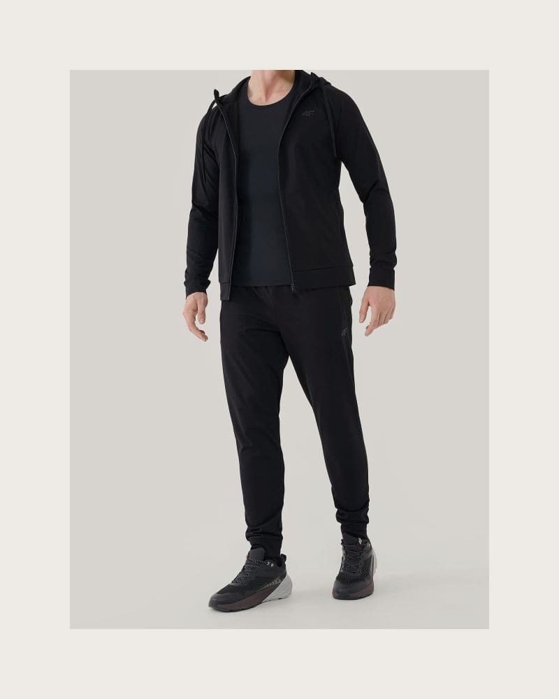 Pánska tréningová mikina so zipsom 4F SWEATSHIRT FNK M631-20S-DEEP BLACK – fotka 5