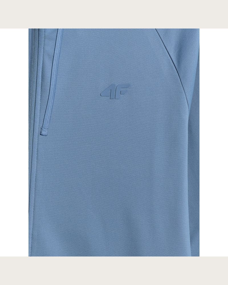 Pánska tréningová mikina so zipsom 4F SWEATSHIRT FNK M631-32M-DENIM MELANGE – fotka 3