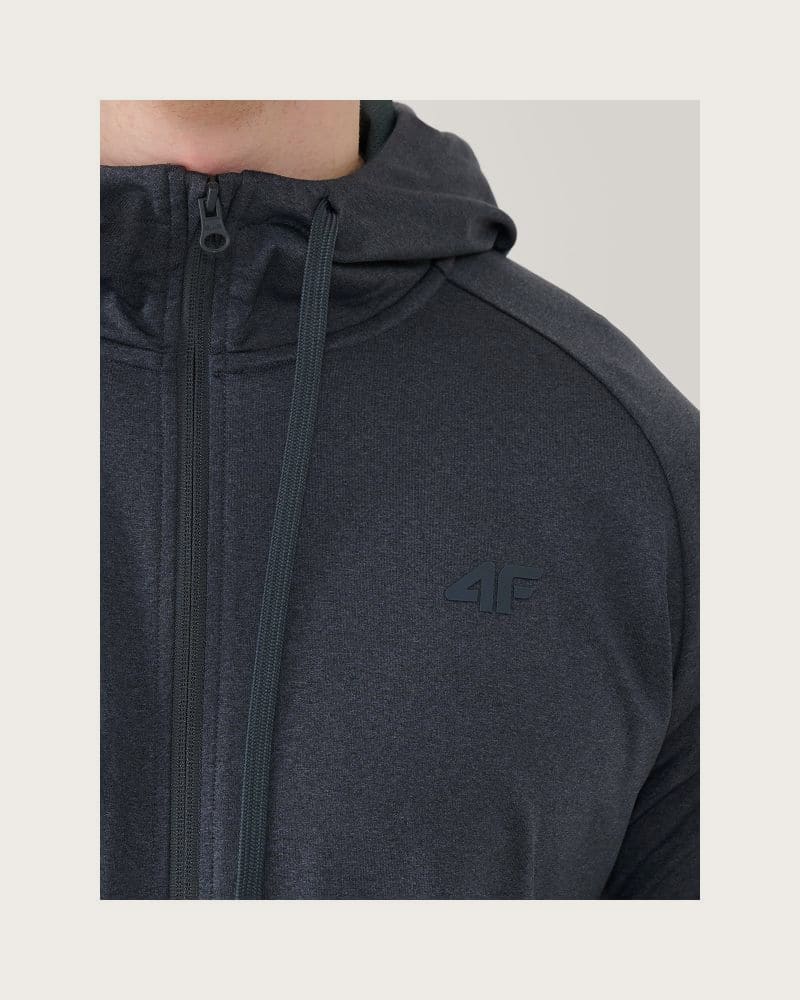 Pánska tréningová mikina so zipsom 4F SWEATSHIRT FNK M631-22M-ANTHRACITE MELANGE – fotka 7