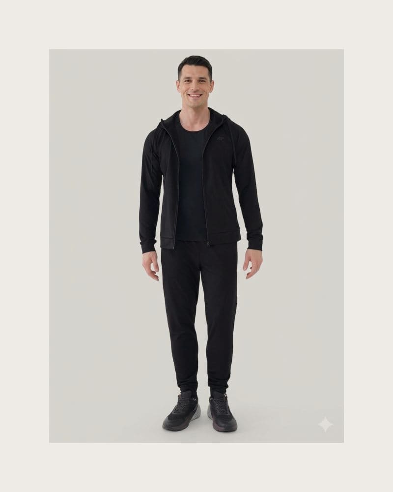 Pánske tepláky 4F TROUSERS FNK M1046-20S-DEEP BLACK – fotka 3