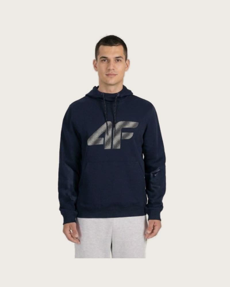 Pánska zateplená mikina s kapucňou 4F SWEATSHIRT M2548-31S-NAVY