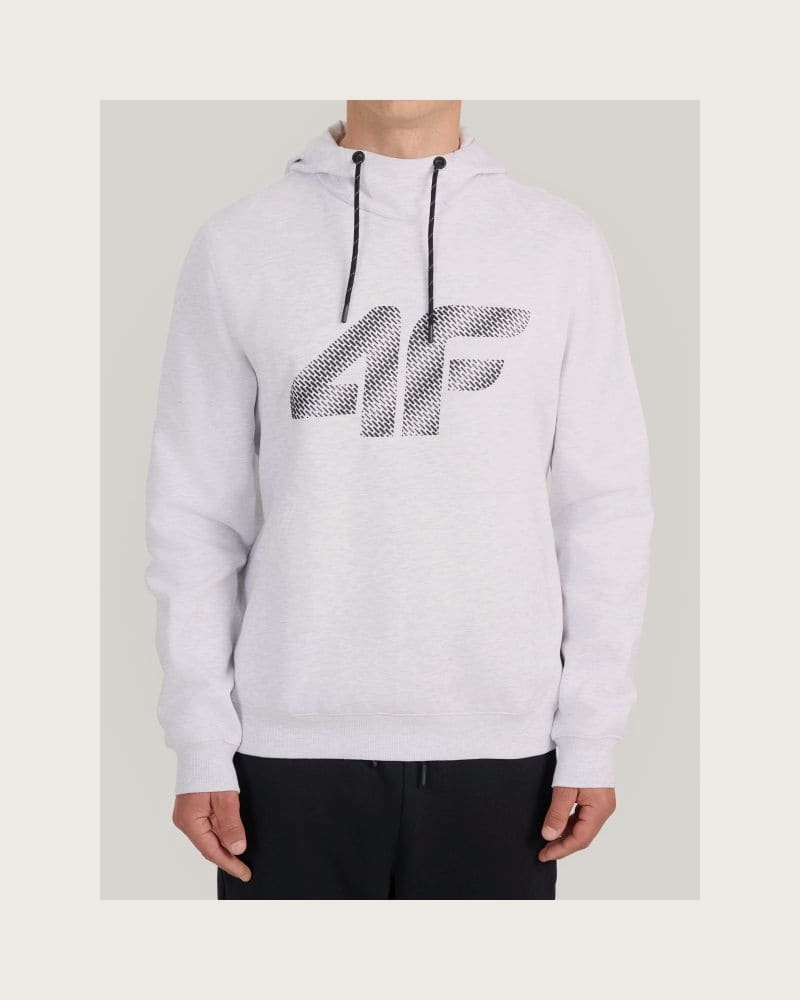 Pánska mikina s kapucňou 4F SWEATSHIRT M2548-27M-COLD LIGHT GREY MELANGE – fotka 2