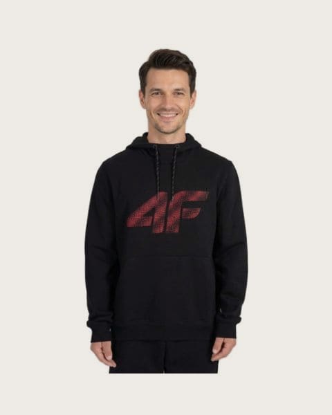 Pánska mikina s kapucňou 4F SWEATSHIRT M2548-020S-DEEP BLACK