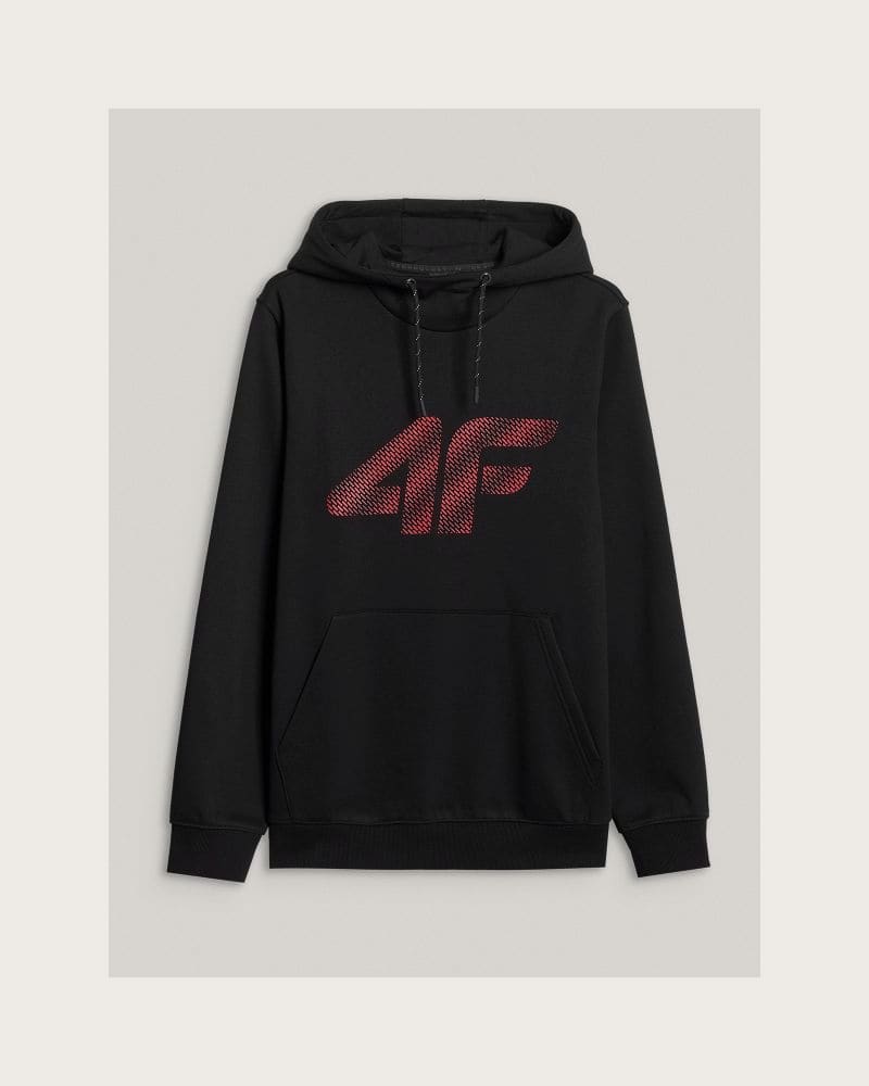 Pánska mikina s kapucňou 4F SWEATSHIRT M2548-020S-DEEP BLACK – fotka 4