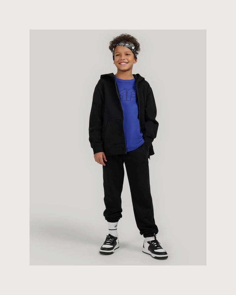 Chlapčenské tepláky 4F JUNIOR TROUSERS CAS M1188-20S-DEEP BLACK – fotka 3