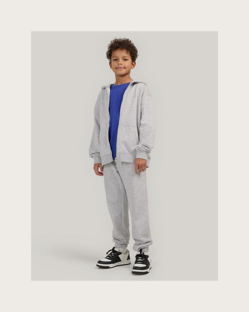 Chlapčenské tepláky 4F JUNIOR TROUSERS CAS M1188-25M-GREY MELANGE – fotka 3