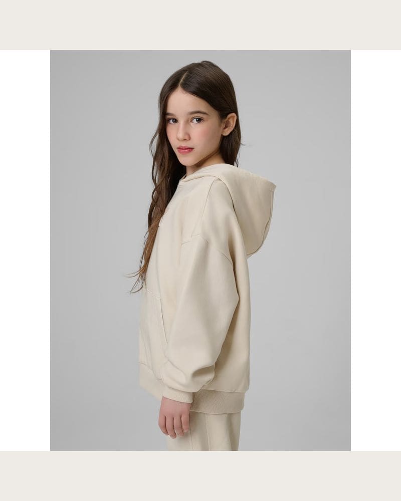 Dievčenská mikina s kapucňou 4F JUNIOR SWEATSHIRT F2270-83S-BEIGE – fotka 3