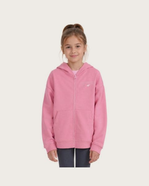Dievčenská mikina so zipsom 4F JUNIOR SWEATSHIRT F2271-54S-PINK