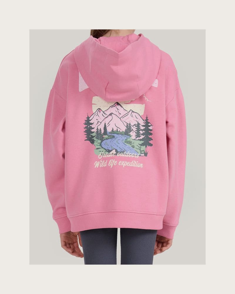 Dievčenská mikina so zipsom 4F JUNIOR SWEATSHIRT F2271-54S-PINK – fotka 4