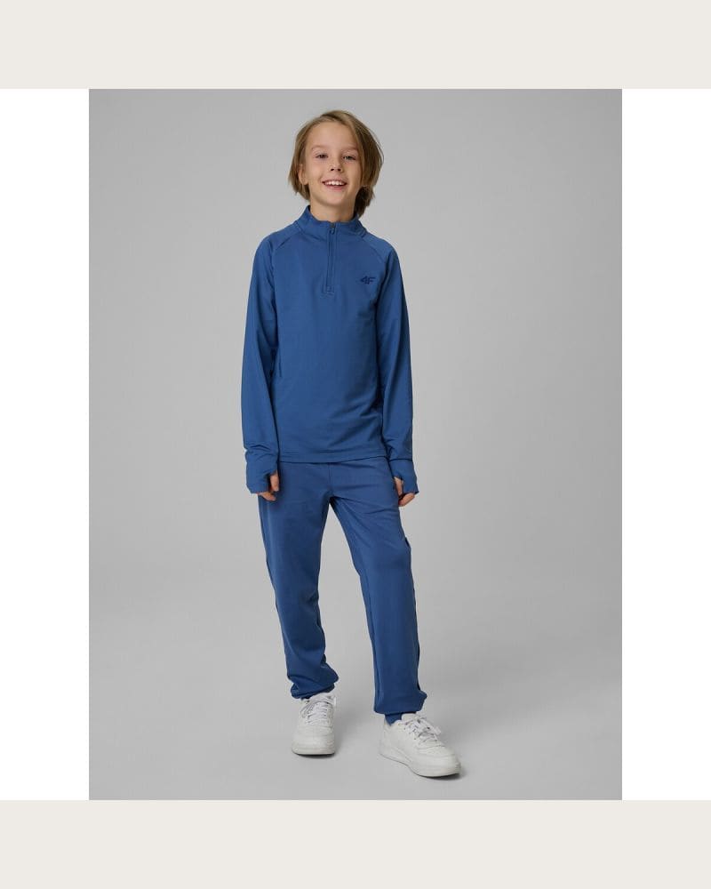 Chlapčenské tréningové tepláky 4F JUNIOR TROUSERS FNK M1152-31S-NAVY – fotka 3