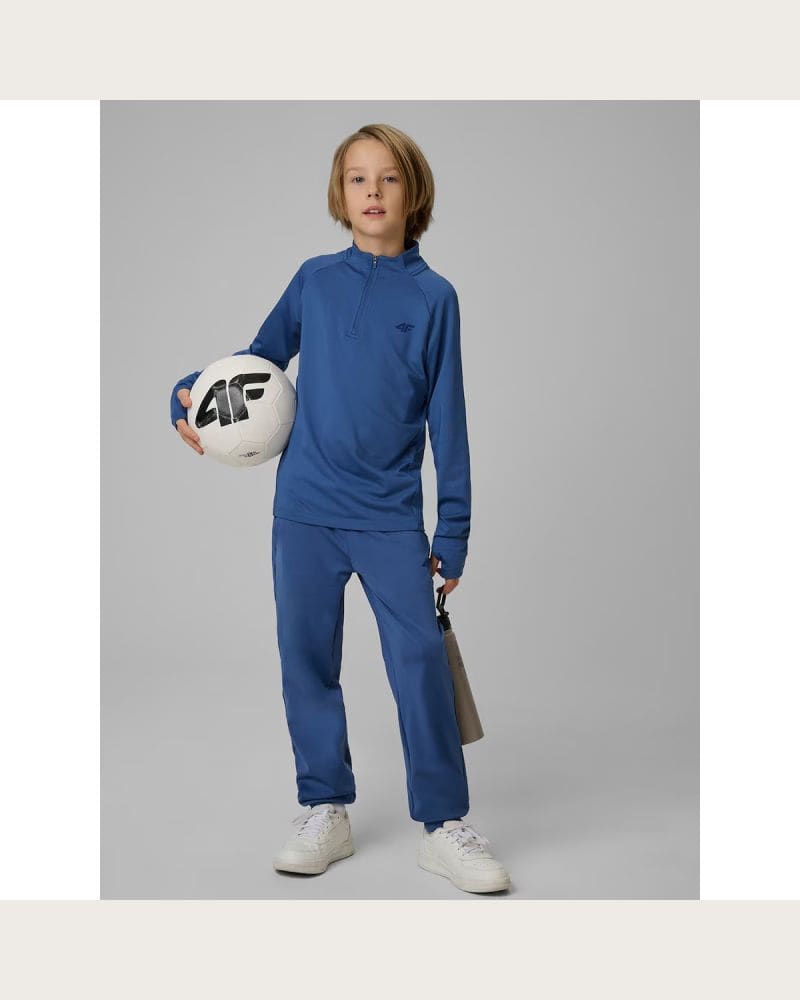 Chlapčenské tréningové tepláky 4F JUNIOR TROUSERS FNK M1152-31S-NAVY – fotka 4