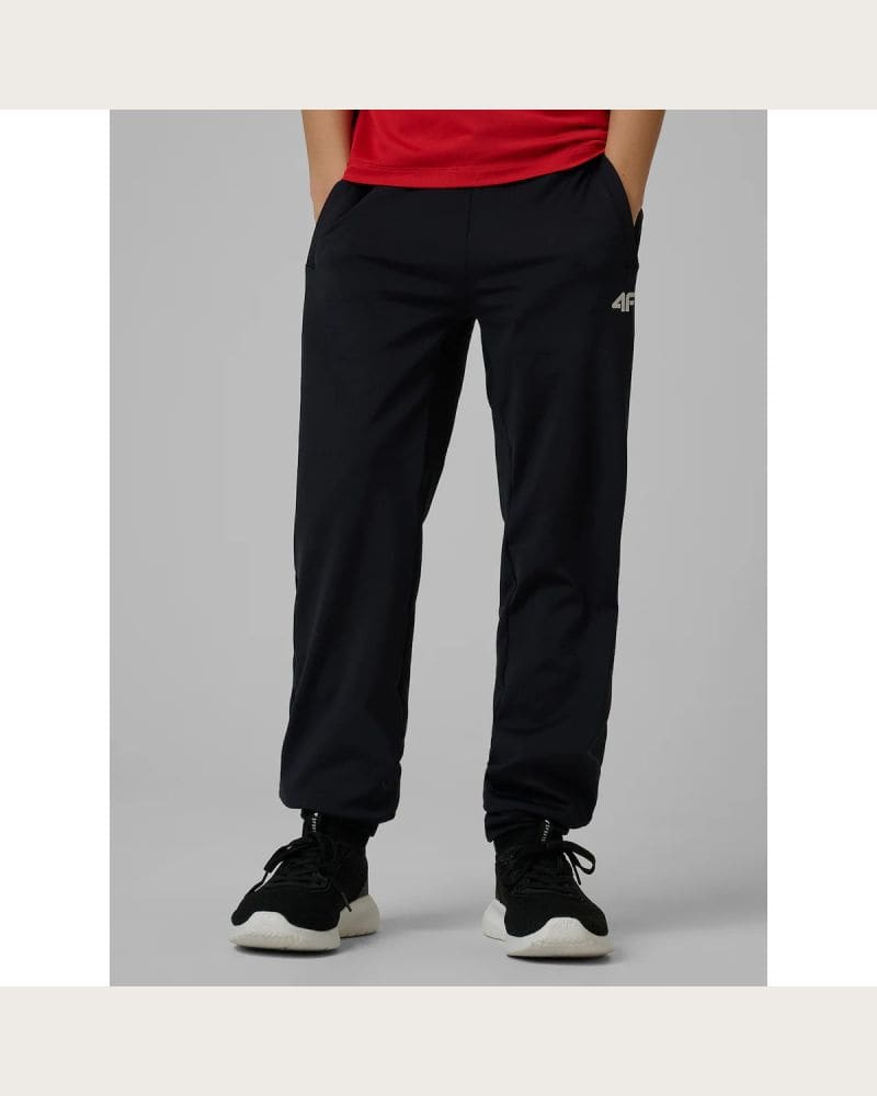 Chlapčenské tréningové tepláky 4F JUNIOR TROUSERS FNK M1152-20S-DEEP BLACK – fotka 2