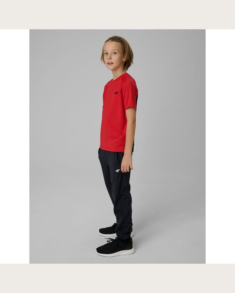 Chlapčenské tréningové tepláky 4F JUNIOR TROUSERS FNK M1152-20S-DEEP BLACK – fotka 4